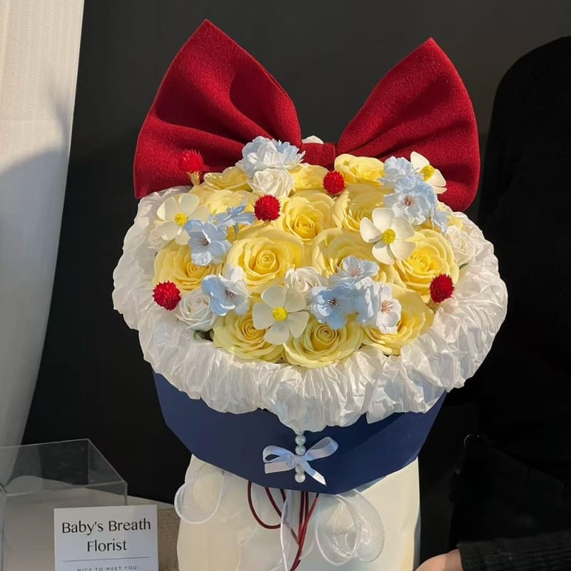 白雪公主配色花束｜獅子座情人節禮物推薦