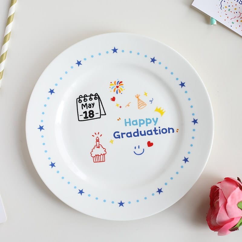【客製化】專屬紀念餐盤｜畢業款 Graduation（點我逛禮物）